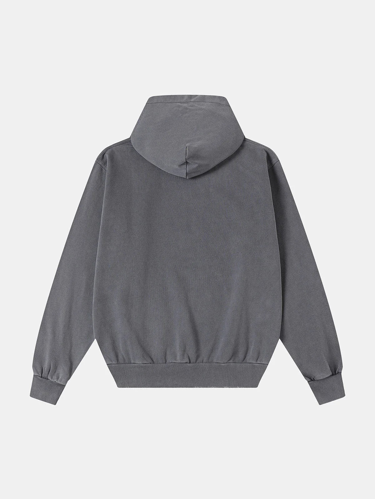 450 GSM CROPPED FIT 'WASHED GRAY' HOODIE