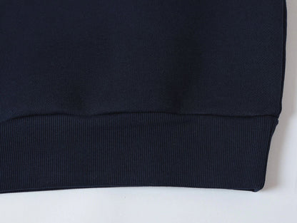 630 GSM BOXY CROPPED FIT QUARTER-ZIP 'NAVY BLUE' SWEATER