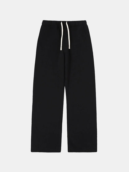 420 GSM STRAIGHT 'BLACK' SWEATPANTS