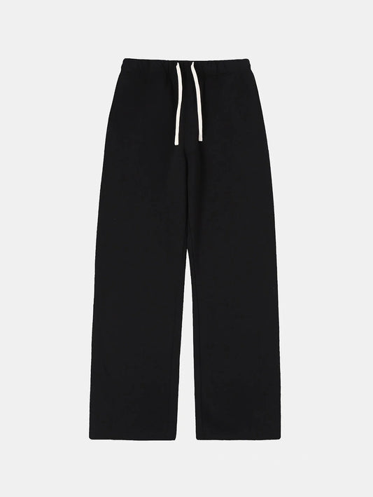 420 GSM STRAIGHT 'BLACK' SWEATPANTS