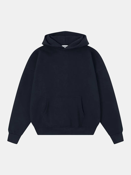 520 GSM BOXY CROPPED FIT 'NAVY BLUE' HOODIE