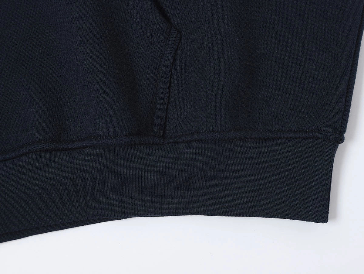 520 GSM BOXY CROPPED FIT 'NAVY BLUE' HOODIE
