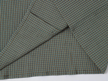BOXY CROPPED FIT 'GREEN' PLAID SHIRT