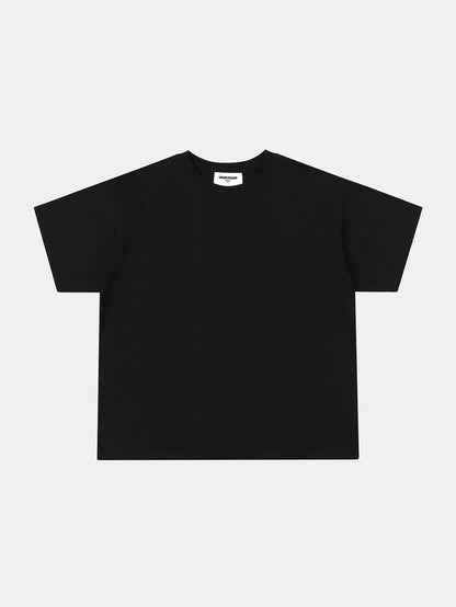 200 GSM RELAXED BOXY FIT 'BLACK' T-SHIRT