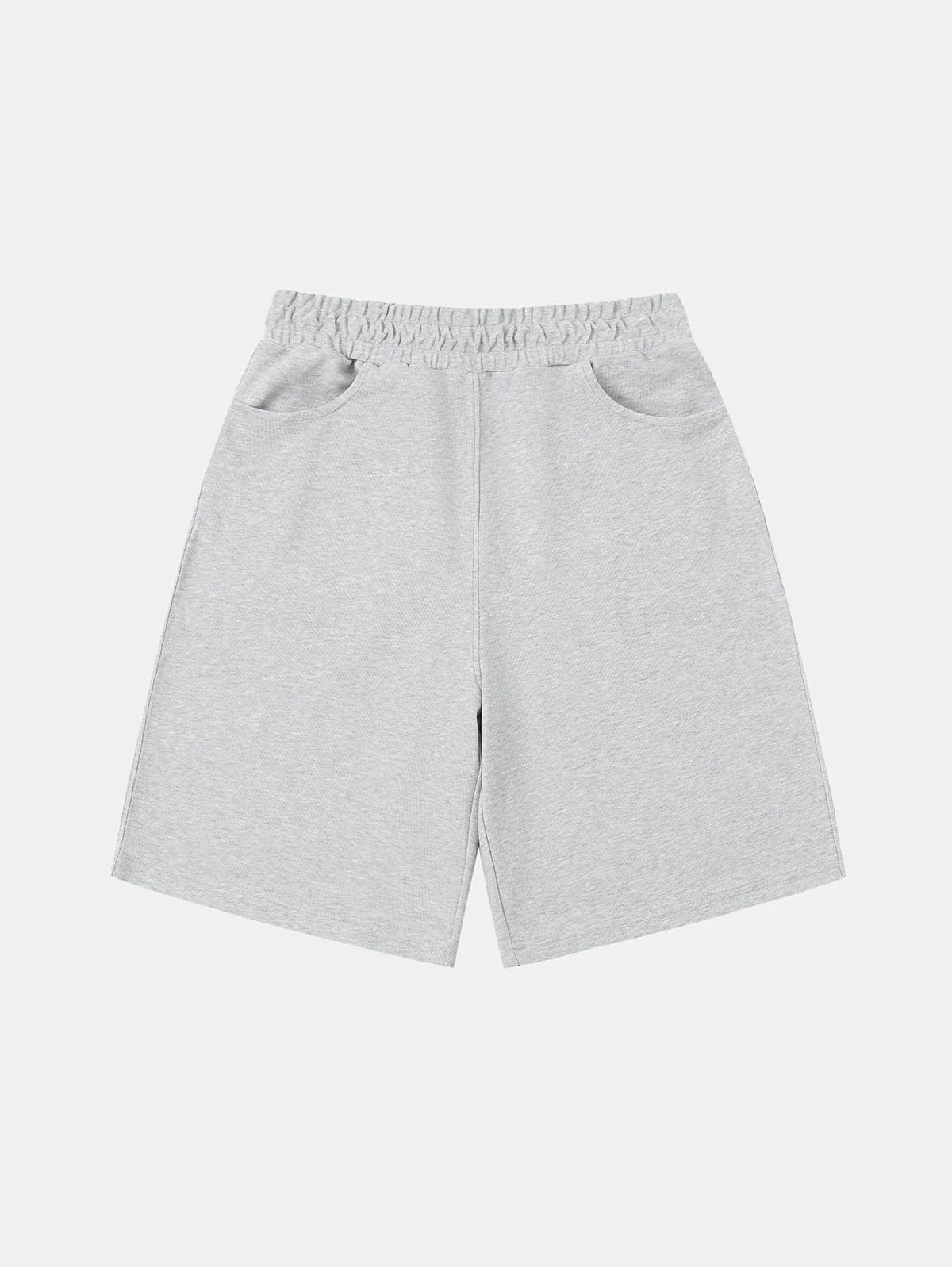 420 GSM MID-LENGTH LOOSE FIT 'FLOWER GRAY' SHORTS