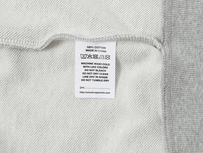 360 GSM 100% COTTON BOXY CROPPED 'FLOWER GRAY' ZIP-UP HOODIE
