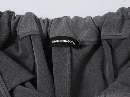 BAGGY FIT 'GRAY' PLEATED PANTS