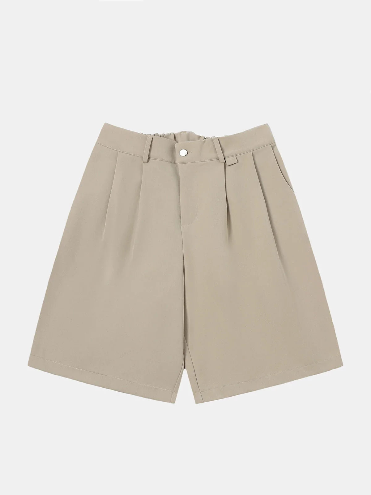 LOOSE FIT PLEATED 'SAND' SHORTS