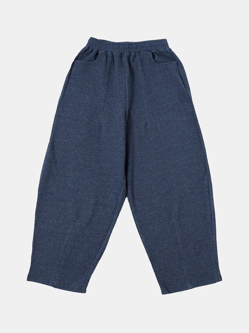 380 GSM COZY BAGGY BUBBLE 'DENIM BLUE' STRAIGHT PANTS