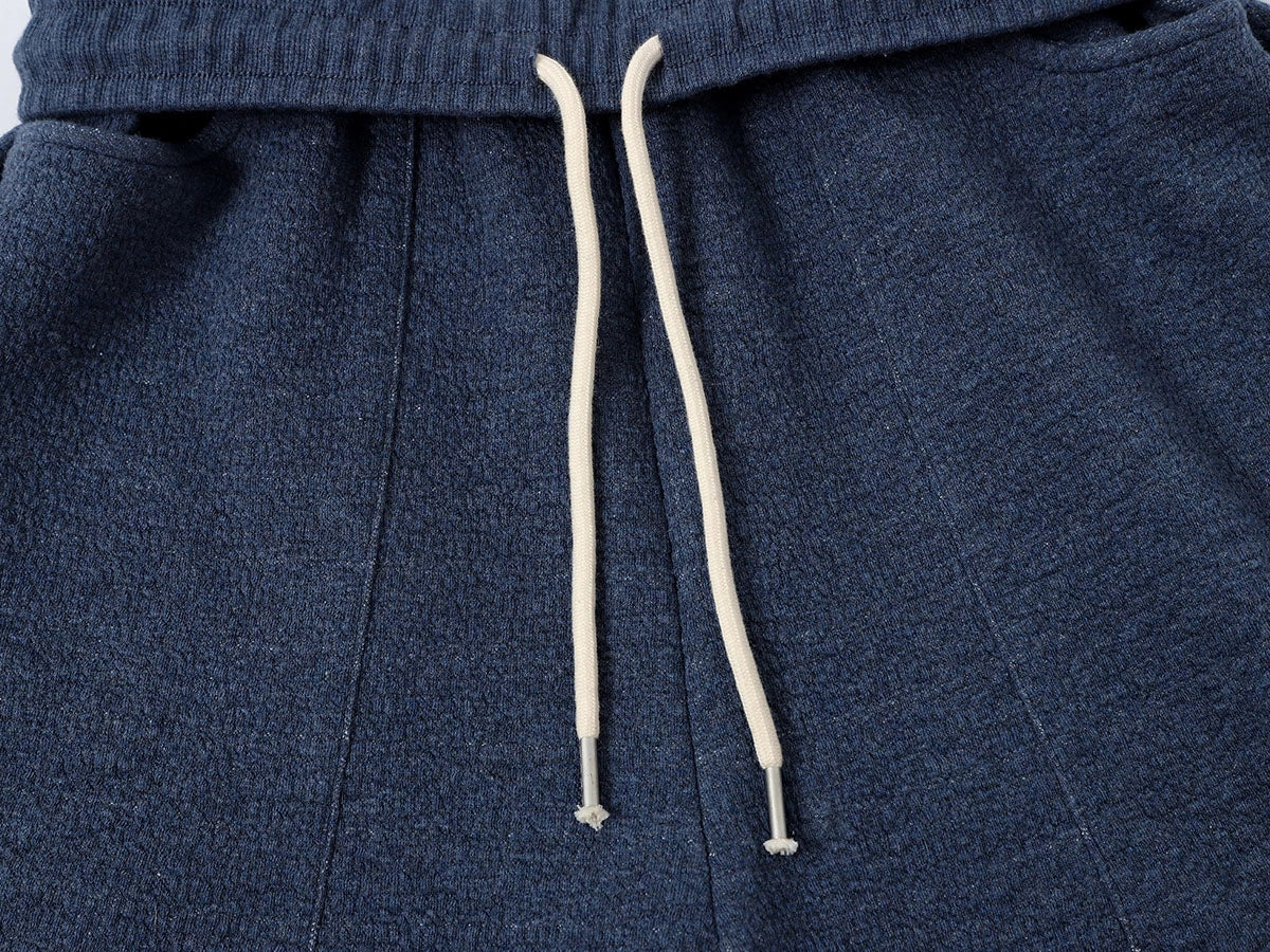 380 GSM COZY BAGGY BUBBLE 'DENIM BLUE' STRAIGHT PANTS