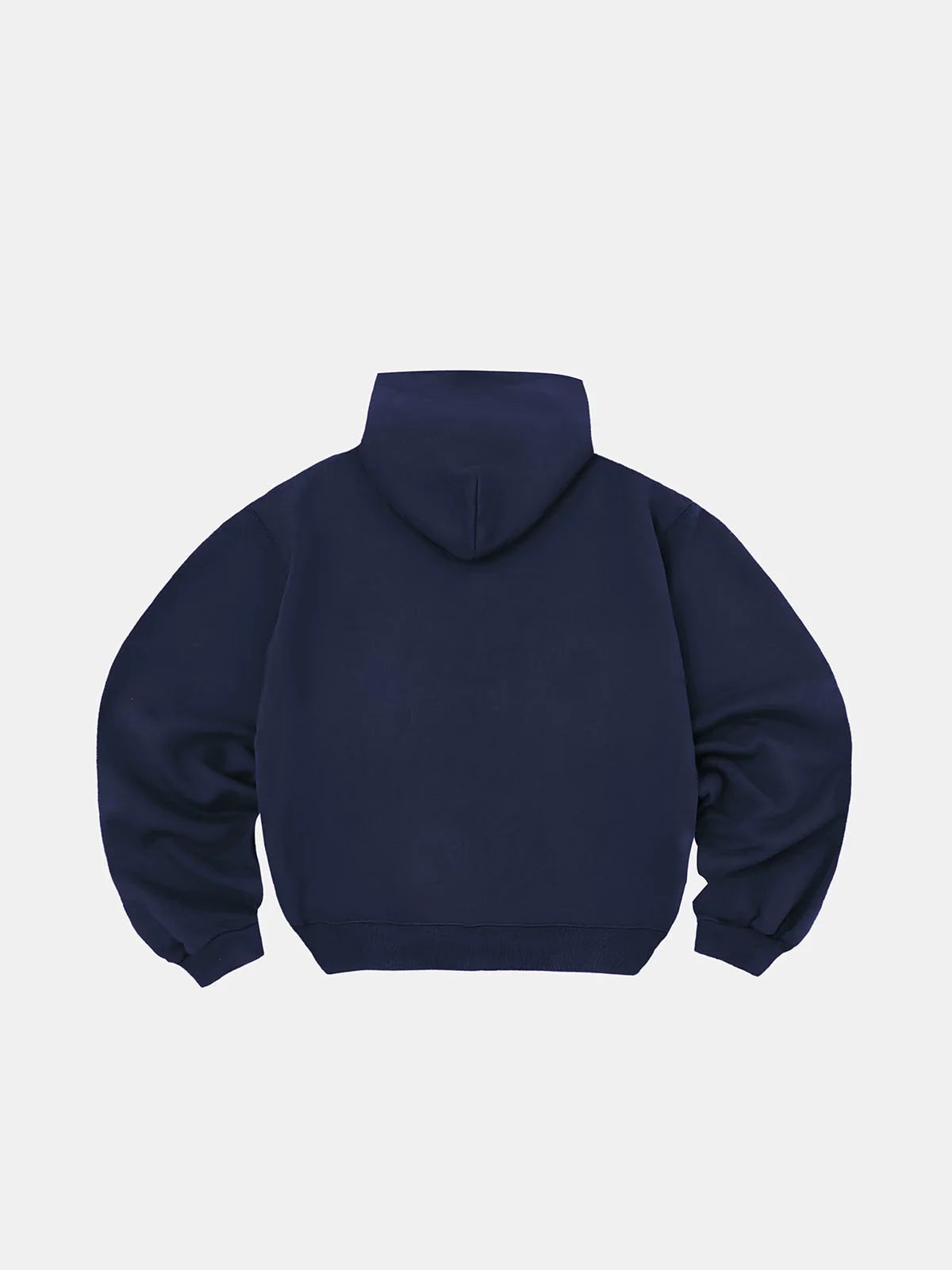 480 GSM FLEECE CROPPED FIT 'NAVY BLUE' ZIP-UP HOODIE