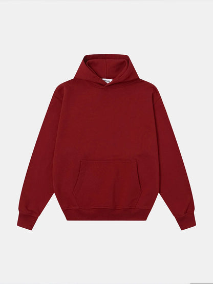 480 GSM TERRY LOOSE FIT 'BURGUNDY' HOODIE