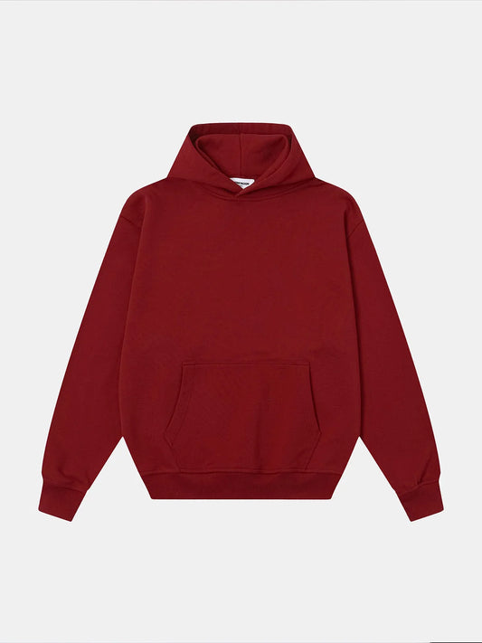 480 GSM TERRY LOOSE FIT 'BURGUNDY' HOODIE