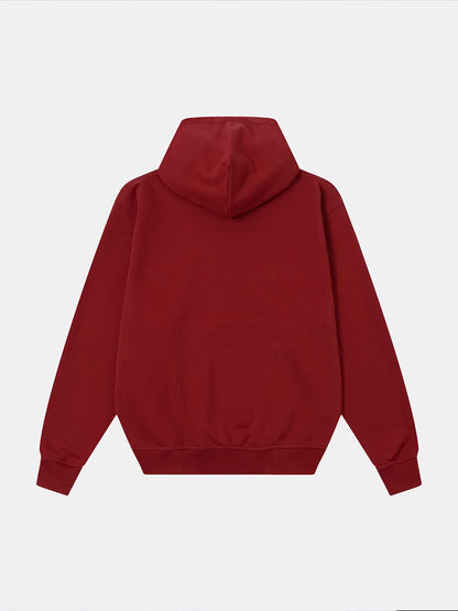 480 GSM TERRY LOOSE FIT 'BURGUNDY' HOODIE