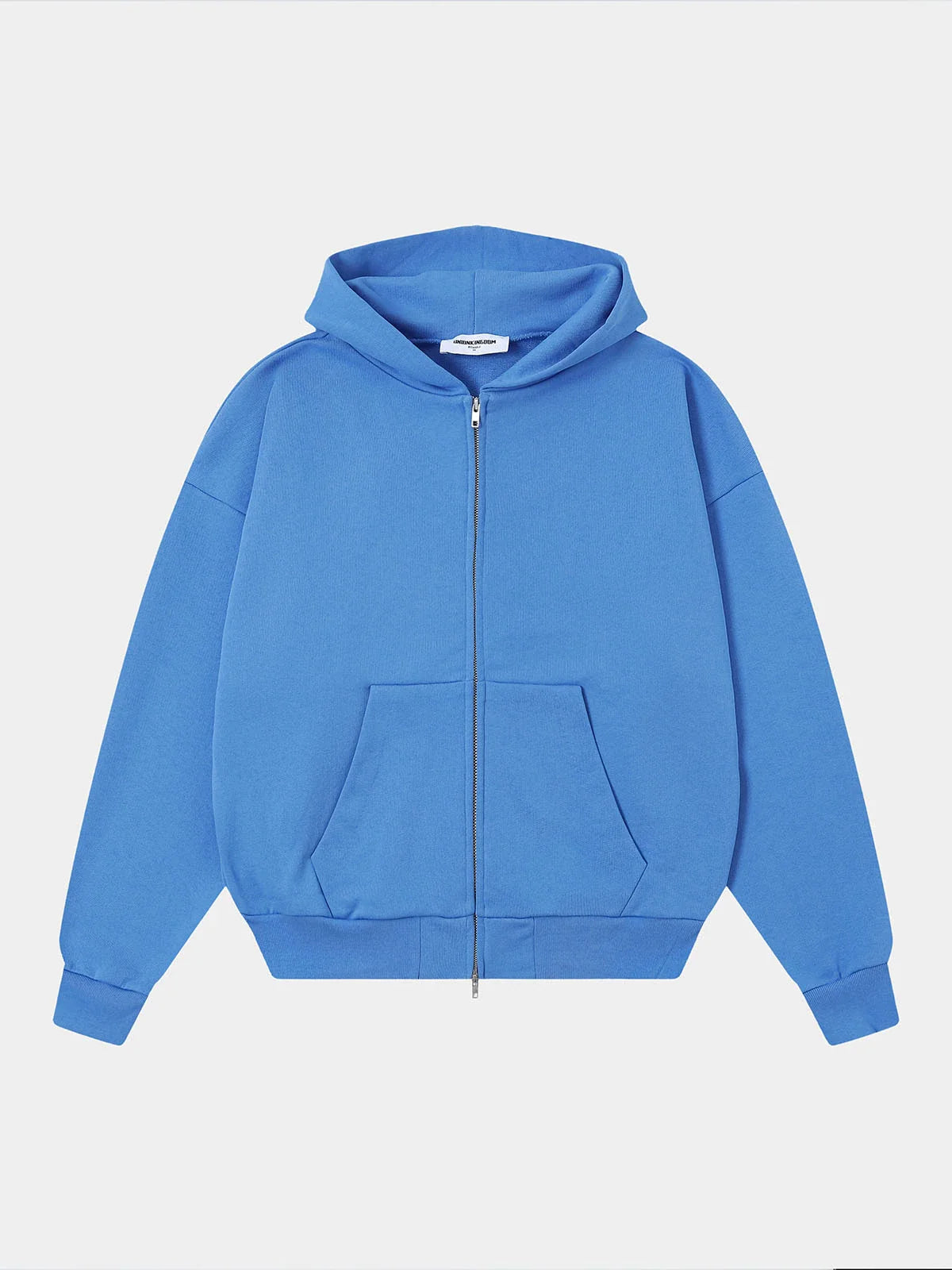 480 GSM TERRY BOX 'BRIGHT BLUE' ZIP-UP HOODIE