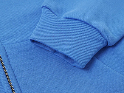 480 GSM TERRY BOX 'BRIGHT BLUE' ZIP-UP HOODIE
