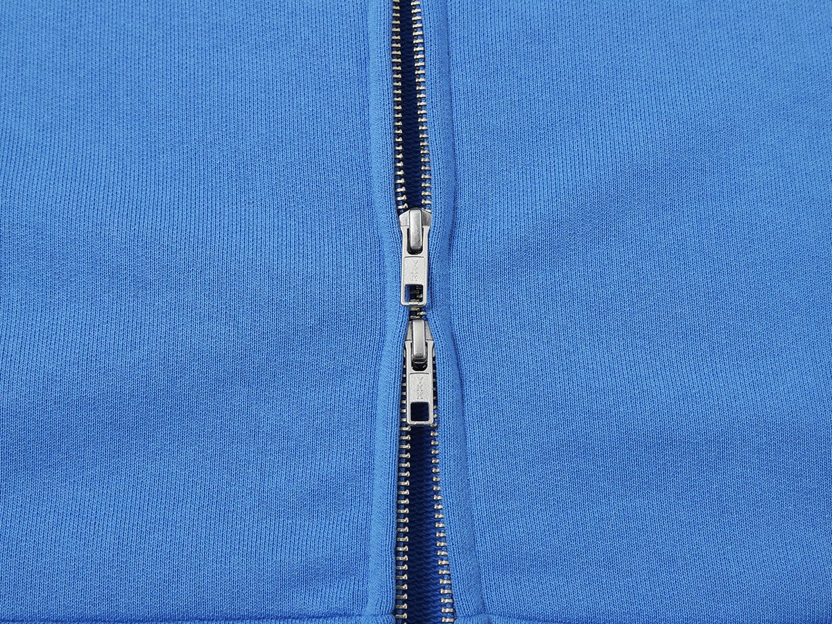480 GSM TERRY BOX 'BRIGHT BLUE' ZIP-UP HOODIE
