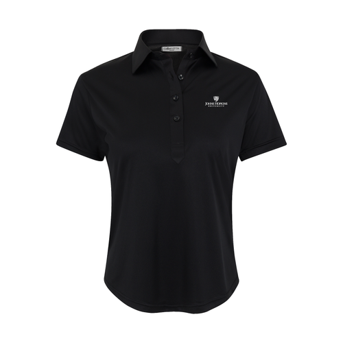 Johns Hopkins Women's Cap Sleeve Semi Spread Polo Black