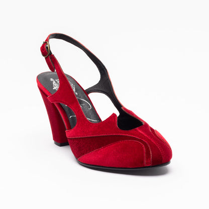 Kathryn Vintage Slingbacks (Aurora Red)