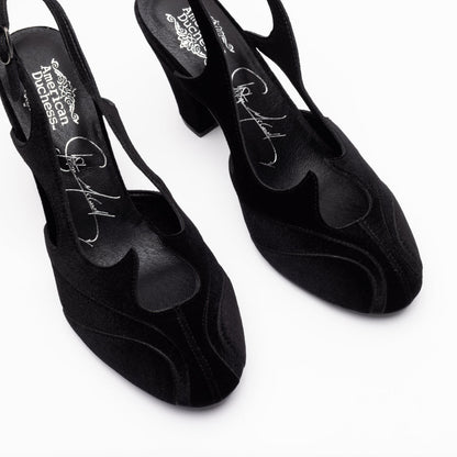Kathryn Vintage Slingbacks (Dark Shadow)