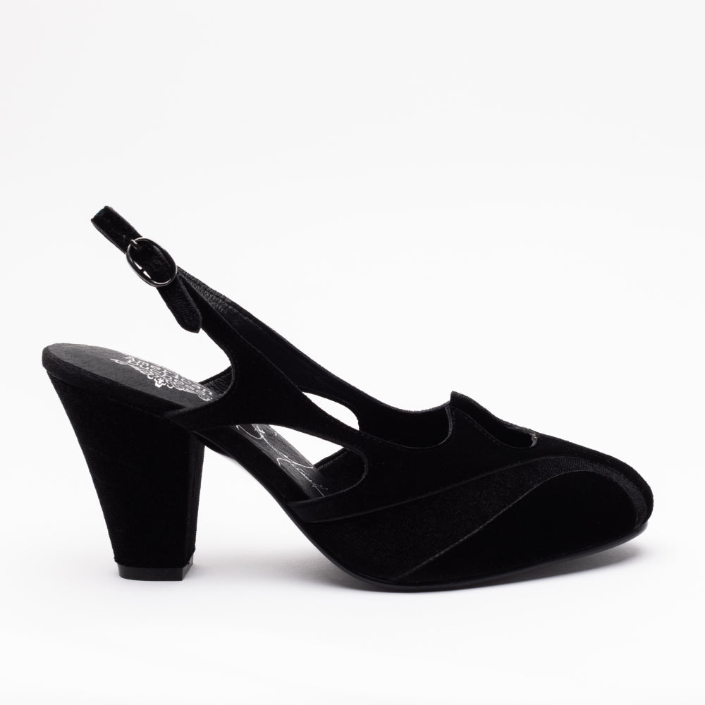 Kathryn Vintage Slingbacks (Dark Shadow)