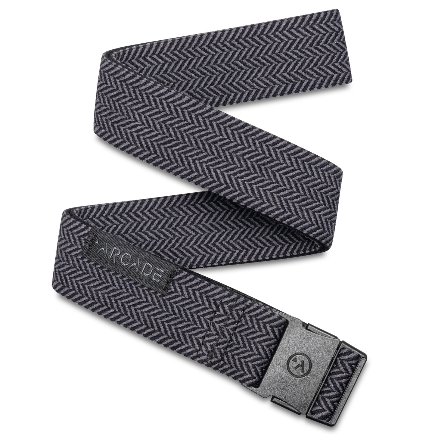 Arcade Mens Hemmingway Slim Webbed Belt - Black/Black - OS