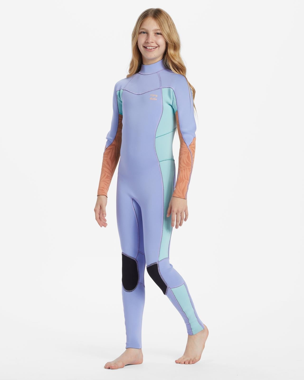 Billabong Kids 3/2mm Foil Back Zip Long Sleeve Full Length Wetsuit