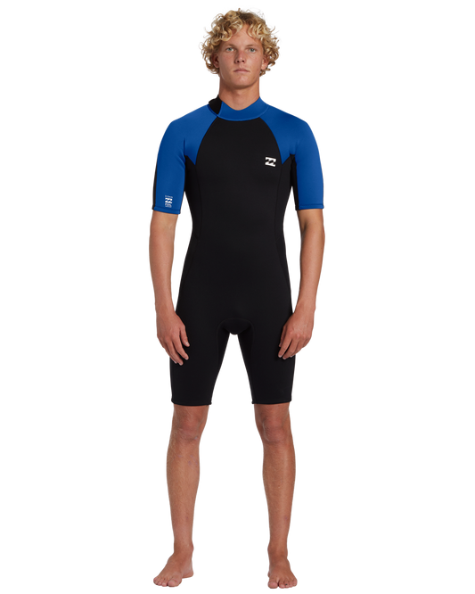 Billabong Mens 2mm Foil Back Zip Short Sleeve Wetsuit