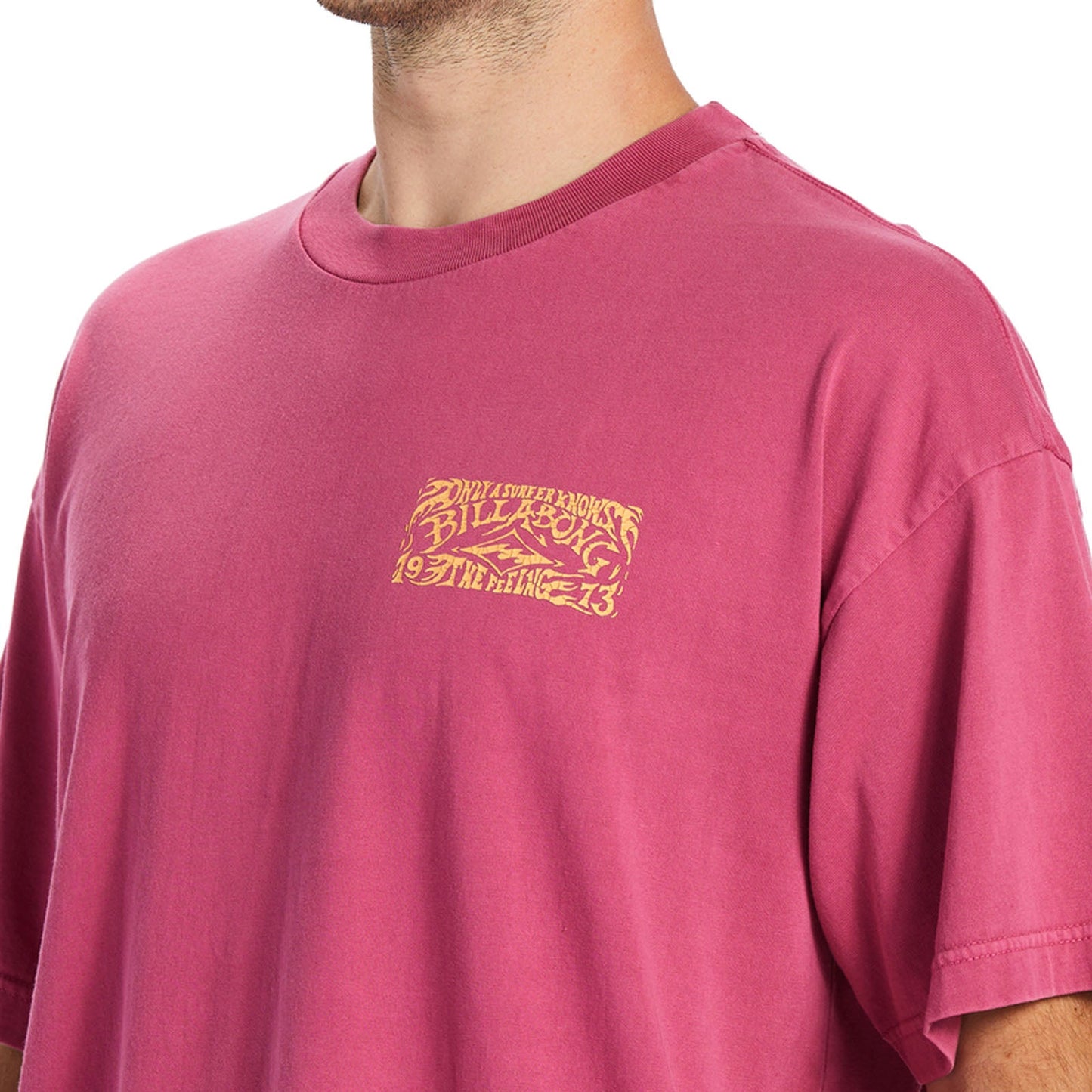 Billabong Mens Arch Wave Short Sleeve Crew Neck T-Shirt - Wild Berry