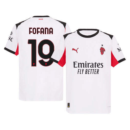 AC Milan Authentic FOFANA #19 AC Milan Away Authentic Soccer Jersey 2025/26