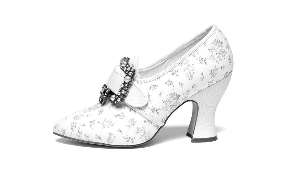 Adelaide Latchet Shoes (Ivory/Pink)