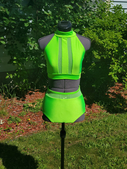Adult Neon 2 piece Dance set