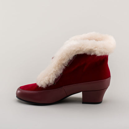 Alpen Retro Winter Booties (Oxblood/Ivory)