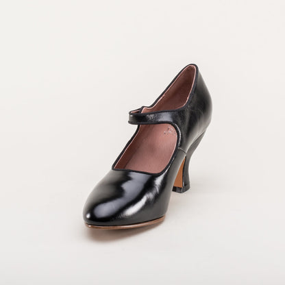 Anna May 1920s Mary Jane High Heels (Black)