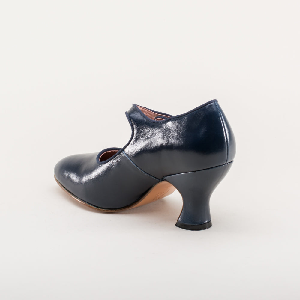 Anna May 1920s Mary Jane High Heels (Navy)