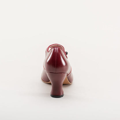 Anna May 1920s Mary Jane High Heels (Oxblood)