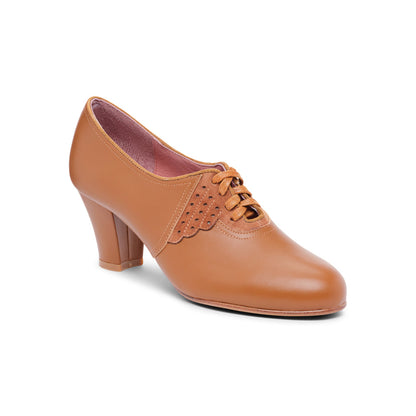 PRE-ORDER Annette Vintage Oxfords Wide (Caramel)