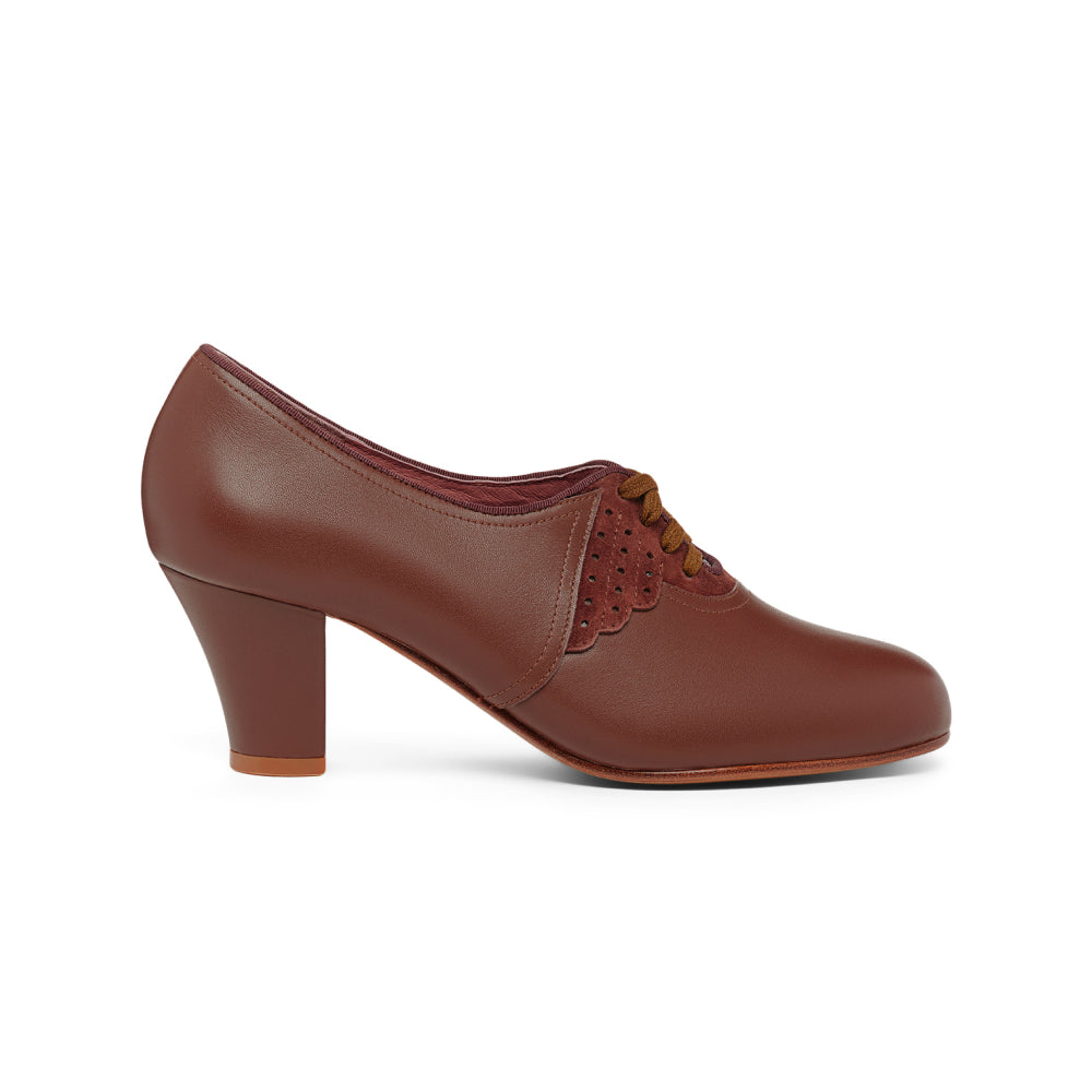 PRE-ORDER Annette Vintage Oxfords Wide (Chestnut)
