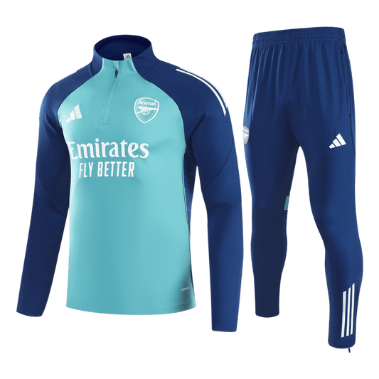 Arsenal 1/4 Zip Tracksuit 2025/26 Kids Green