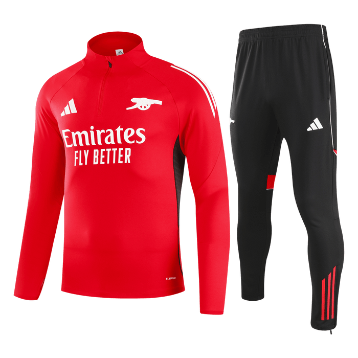 Arsenal 1/4 Zip Tracksuit 2025/26 Kids Red