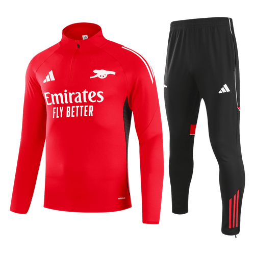 Arsenal 1/4 Zip Tracksuit 2025/26 Kids Red