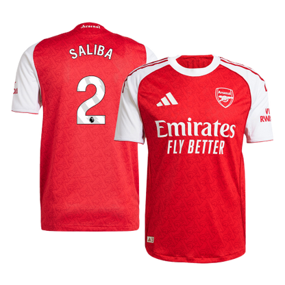 Arsenal Authentic SALIBA #2 Soccer Jersey 2025/26