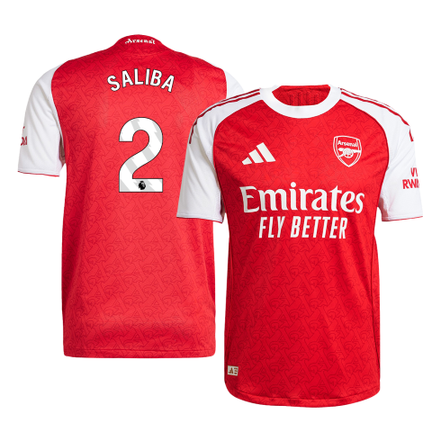 Arsenal Authentic SALIBA #2 Soccer Jersey 2025/26