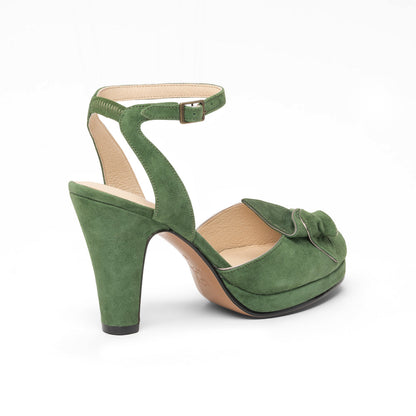 Ava Vintage Platforms (Leaf Green)