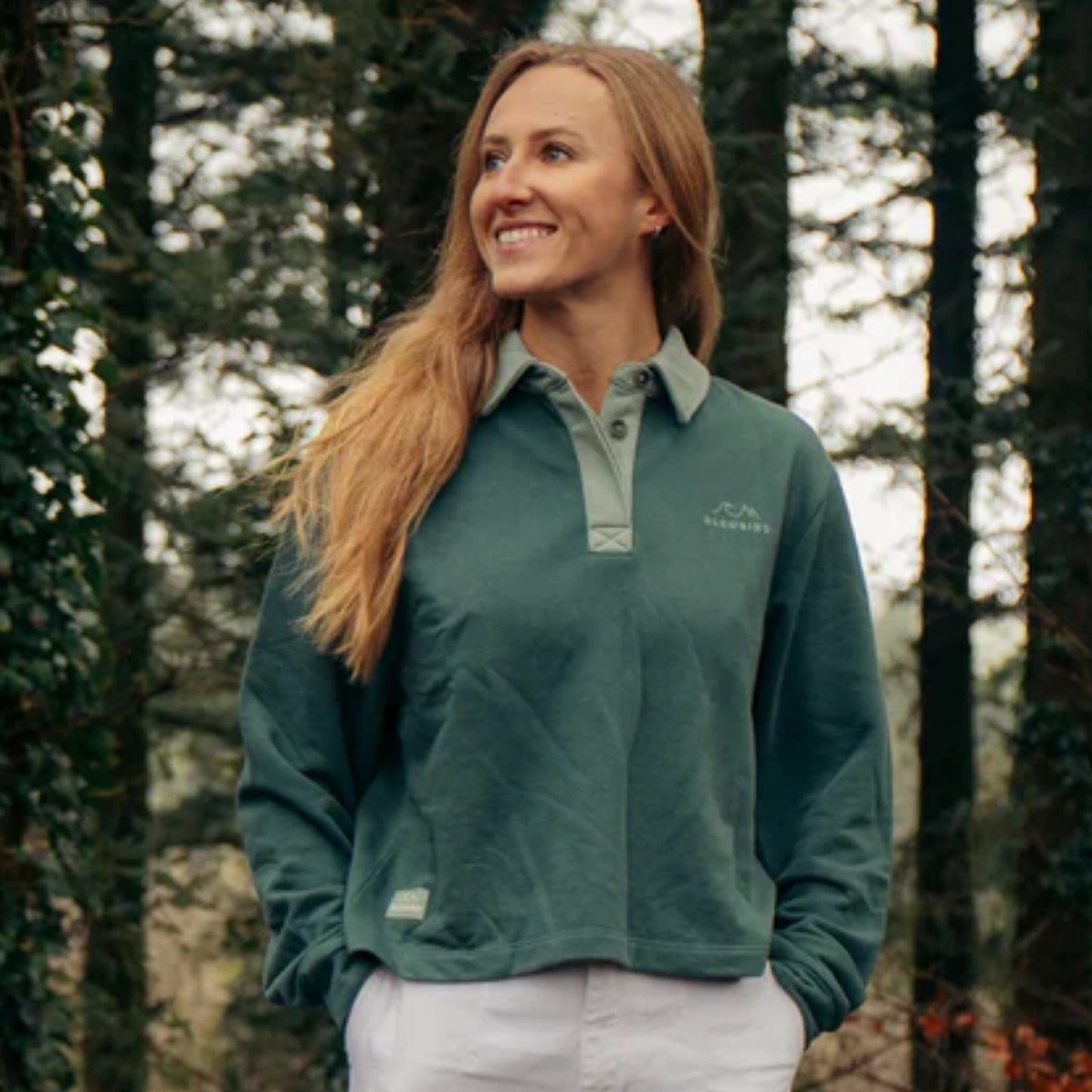 Bleubird Womens Aven Long Sleeve Polo Shirt