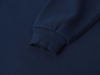 500 GSM BOXY CROPPED 'DENIM BLUE' HOODIE