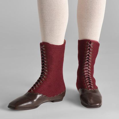 PRE-ORDER Balmoral Boots (Espresso/Burgundy)