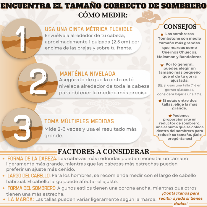 Bandoleros Chihuahua Forrada Hat - Hueso