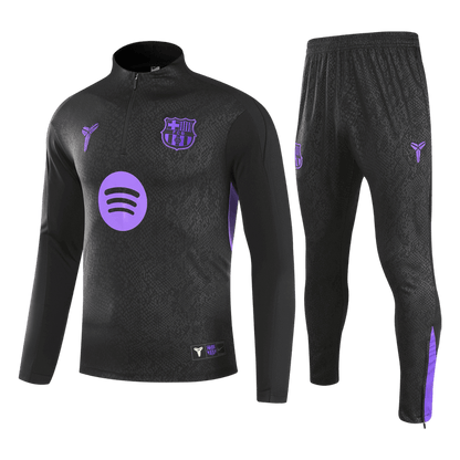 Barcelona 1/4 Zip Tracksuit 2025/26 Black