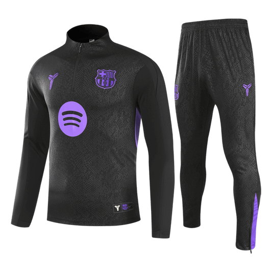Barcelona 1/4 Zip Tracksuit 2025/26 Black